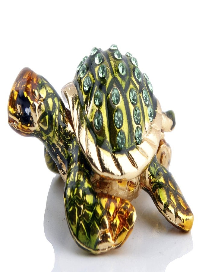 SEVENBEES Mini Sea Turtle Figurine Trinket Box Hinged Jewelry Boxes - Image 1